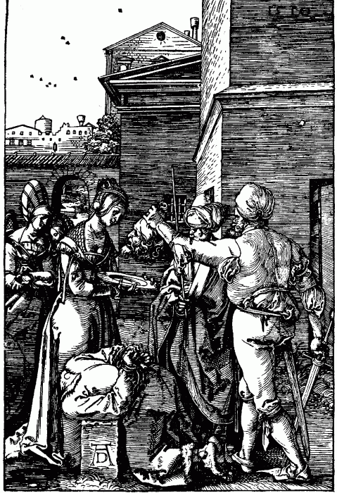 DURER S PRINT,16,GER,THE BEHEADING OF JOHN THE BAPTIST.gif